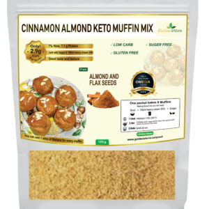 Keto Low Carb Muffin Baking Mix Cinnamon Almond Cupcake Sugar-free, Gluten-free Golden Stevia