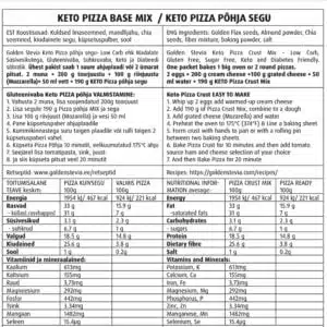 Golden Stevia Keto Pizza Crust Mix- low carb, gluten free, healthy!
