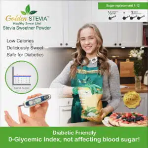 Golden Stevia Sweetener - Stevia powder pure - low calorie stevia icing sugar replacement