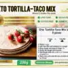 Keto Tortilla-Taco Baking Mix - Golden Stevia Sugar Free, Gluten Free, Low Carb Mezcla para hornear tortillas cetogénicas y tacos Preparato per cuocere i tacos y tortillas Keto-Tortillas und Taco-Backmischung Tortillas Keto et mélange de cuisson pour tacos Кето тортильи и смесь для выпечки тако