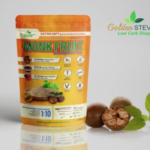 Monk fruit with erytrihol granules replace sugar 1-10 sweetner sugar free golden stevia keto low carb