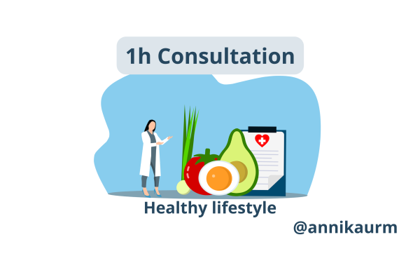 1h general consultation Annika Urm healthy food lifestyle, anti aging