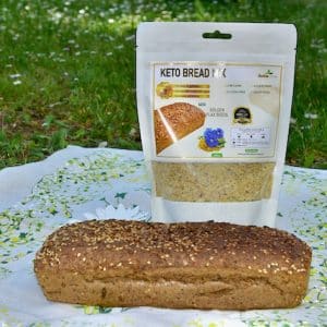 Goldene Leinsamen Keto Brotbackmischung glutenfrei Low Carb Brot