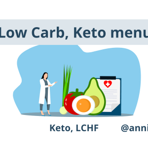 Low Carb, Keto diet menu, personal Annika Urm