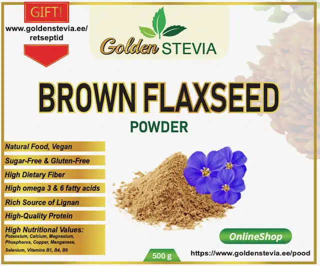 Brown Flaxseeds LFlour powder Golden Stevia low carb shop keto baking
