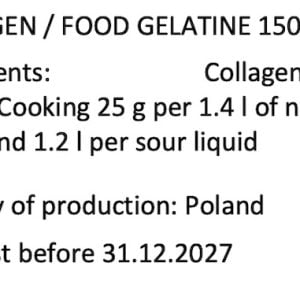 Collagen Food Gelatin Rich in Proteins & Amino Acids. Golden Stevia Low Carb Shop