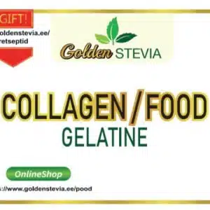 Collagen Food Gelatin Rich in Proteins & Amino Acids. Golden Stevia Low Carb Shop