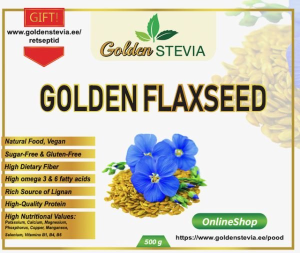 Golden Flaxseeds Linen seeds Golden Stevia low carb shop keto baking