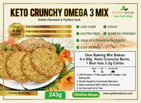 Crunchy Golden Keto Bread Baking Mix - Golden Stevia Low Carb shop