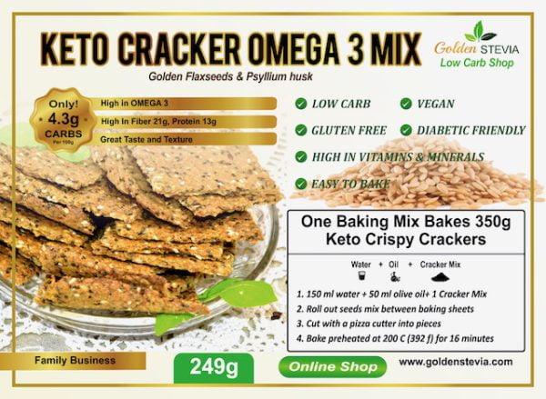 Keto Golden Flaxseed Cracker Bread Baking Mix