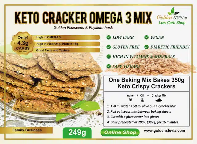 Keto Golden Flax Seed Omega 3 Chrispy Bread Baking Mix Keto Golden Flaxseed Cracker Bread Baking Mix