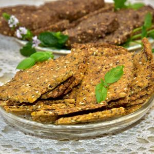 Keto Golden FlaxSeed Omega 3 CrispBread Baking Mix- Keto Omega 3 Crackers Baking Mix- Golden Stevia Sugar Free, Gluten Free, Low Carb