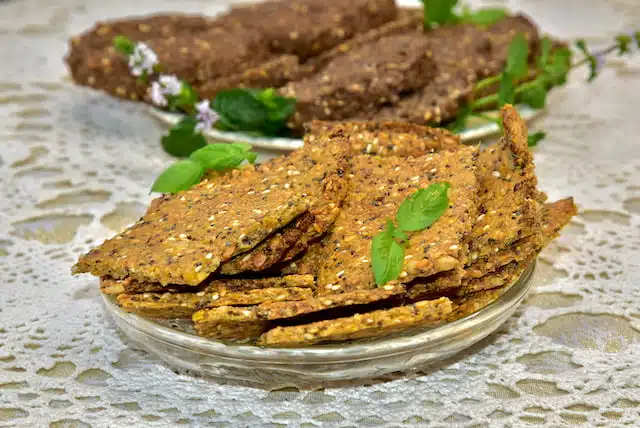 Keto Hele Krõpsuleiva Küpsetussegu Vegan, Hele, Gluten Free, Sugar free (1) Keto Golden FlaxSeed Omega 3 CrispBread Baking Mix- Keto Omega 3 Crackers Baking Mix- Golden Stevia Sugar Free, Gluten Free, Low Carb