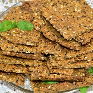 Keto Golden Flax Seed Omega 3 CrispBread Baking Mix- Keto Omega 3 Crackers Baking Mix- Golden Stevia Sugar Free, Gluten Free, Low Carb