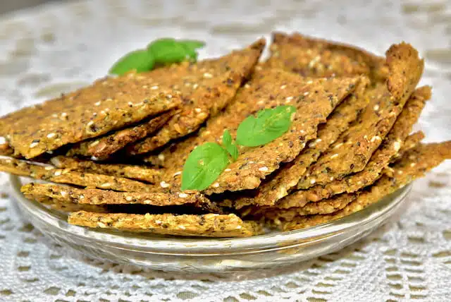Keto Hele Krõpsuleiva Küpsetussegu Vegan, Hele, Gluten Free, Sugar free Keto Golden Flax Seed Cracker Bread Baking Mix- Keto Omega 3 Crackers Baking Mix- Golden Stevia Sugar Free, Gluten Free, Low Carb