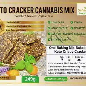 Keto Hemp Cracker Bread Baking Mix Golden Stevia Low Carb shop