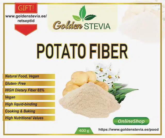 Potato Fiber Golden Stevia Low Carb Shop Healthy Keto Online store europe Potato fiber for low carb baking, cooking, gluten-free Golden Stevia Low Carb shop