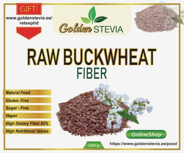 Raw Buckwheat Fiber  100% Organic Golden Stevia Low Carb shop