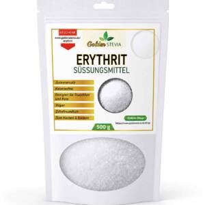Erythrit Süßungsmittel 500 g Golden Stevia – Zuckerersatz keto ohne Zucker und ohne verwertbare Kohlenhydrate