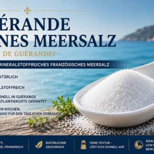 Guérande Feines Meersalz 500 g – mineralstoffreiches französisches Meersalz aus Guérande